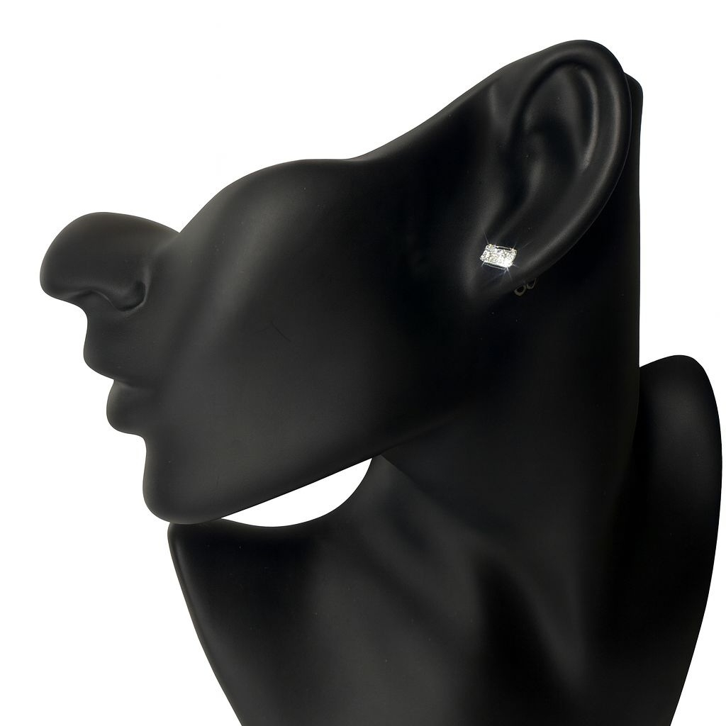 BECHTGOLD "LumiRecta" – 925 Silber Ohrstecker mit Zirkonia